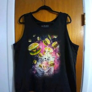 Cheeseburger Cat Tank Top XL Hot Topic 2014